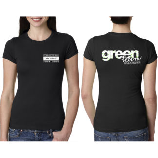 X GREEN TEAM TEES - Ladies' 3900 (junior cut), S