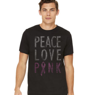 PEACE LOVE PINK tees - Mens 3600, XS