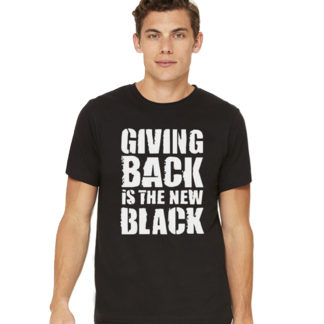 GIVING BACK IS THE NEW BLACK tees - Mens 3600, XS