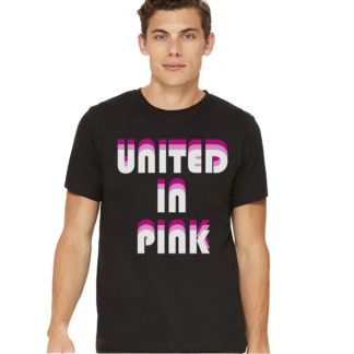 UNITED IN PINK RETRO tees - Mens 3600, XS