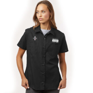 5350 LADIES BARBER BLACK SHIRT