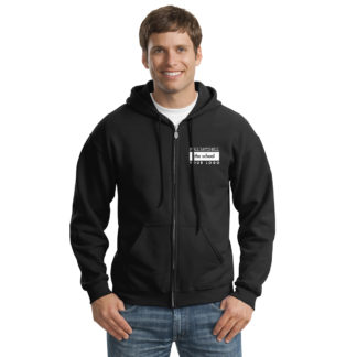 G186 ZIPPER UNISEX HOODIE 3 inch logo