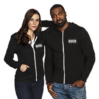 302 ZIPPER UNISEX LIGHT HOODIE 3 inch logo