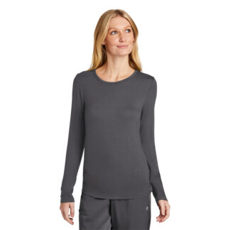 Ladies ww4029 long sleeve layer tee - 2XS, Pewter