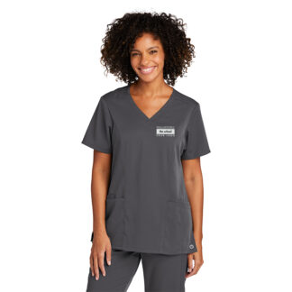 Ladies ww4168 Premiereflex V-Neck top - 2XS, Pewter