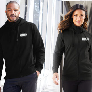 F814 UNISEX Smooth Fleece Hooded Jacket / EMBROIDERED SCHOOL LOGO