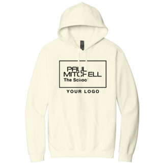 SF500 UNISEX HOODIE 10 inch inverted logo BLACK INK - CREAM, S