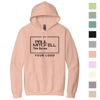 SF500 UNISEX HOODIE 10 inch inverted logo BLACK INK