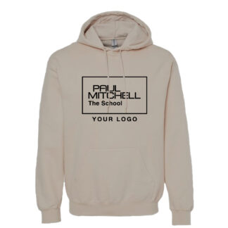 SF500 UNISEX HOODIE 10 inch inverted logo BLACK INK - SAND, S