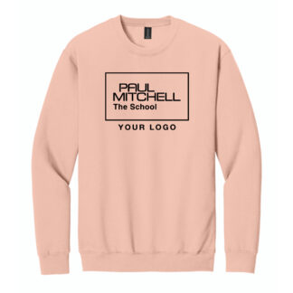 SF000 UNISEX SWEATSHIRT 10 inch inverted logo BLACK INK - DUSTY ROSE, S