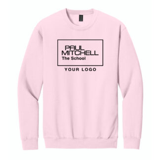 SF000 UNISEX SWEATSHIRT 10 inch inverted logo BLACK INK - LIGHT PINK, S