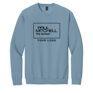 SF000 UNISEX SWEATSHIRT 10 inch inverted logo BLACK INK - STONE BLUE, S