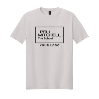 g640 UNISEX tee 10 inch inverted logo BLACK INK - ICE GREY, S