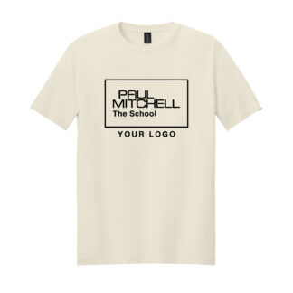 g640 UNISEX tee 10 inch inverted logo BLACK INK - NATURAL, S